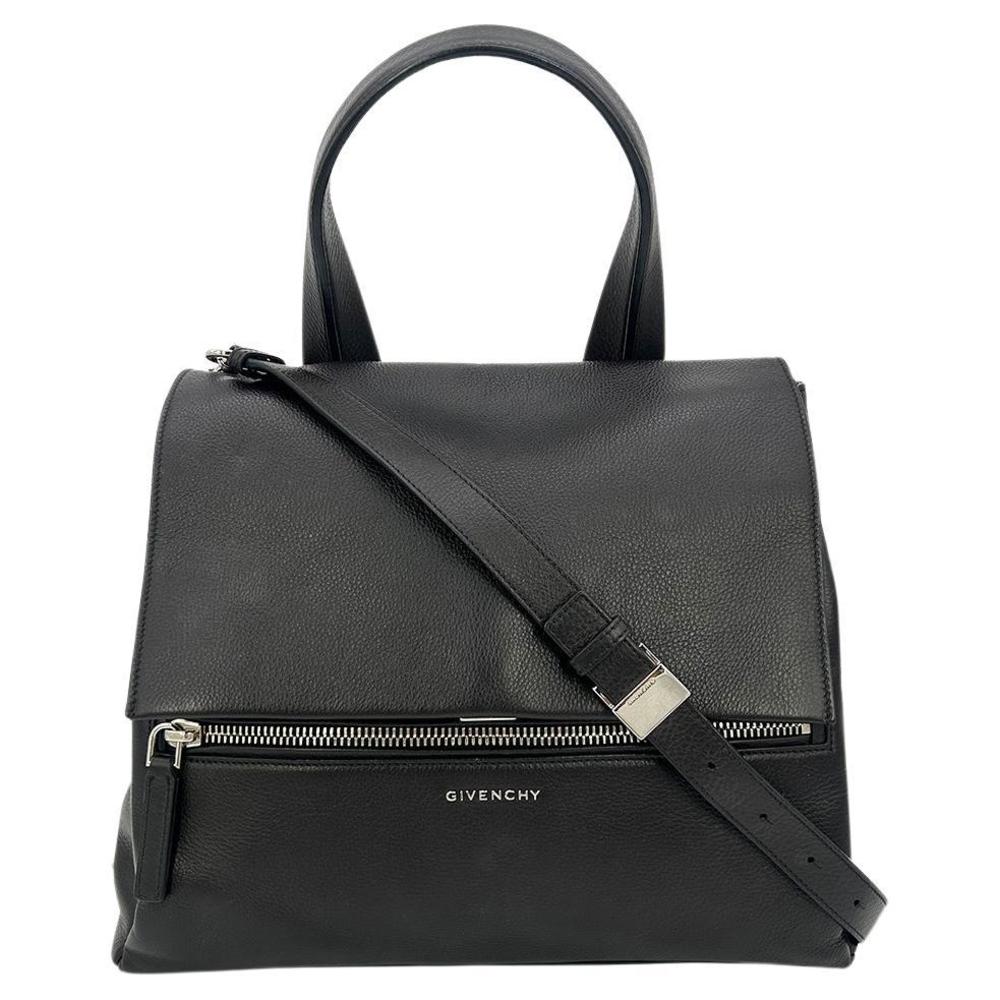 GIVENCHY Black Leather Pandora Pure Flap Bag